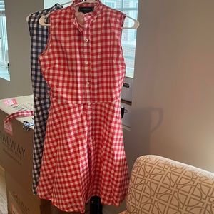 Set of *two* Kiel James Patrick gingham picnic dresses size M and L